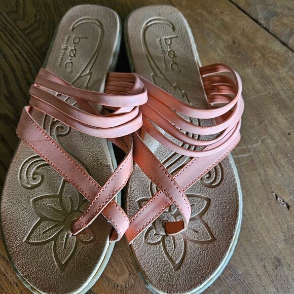 B.O.C. Born Concept Orange Strappy Sandals Women's Size 8M - Picture 1 of 5